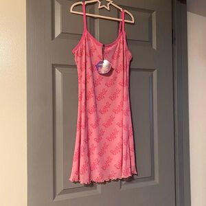 Dolls Kill x Bratz Pink Logo Slip Dress NWT Barbiecore size medium